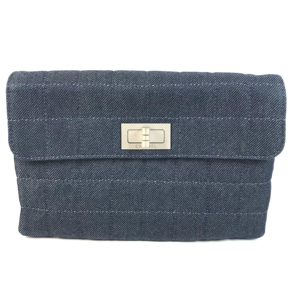CHANEL Blue Clutch Bag